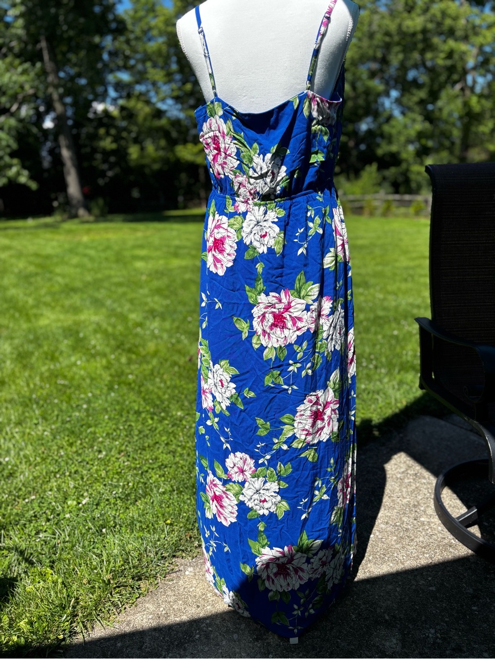As U Wish Royal Blue Floral Blouse